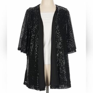 Savanna Jane Black Sequins Top | Size L - EUC
